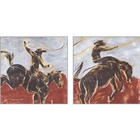 Framed 'Morning Roundup 2 Piece Art Print Set' border=