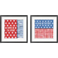 Framed 'Americana Style 2 Piece Framed Art Print Set' border=