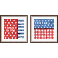 Framed 'Americana Style 2 Piece Framed Art Print Set' border=