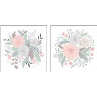 Framed 'Farmhouse Floral 2 Piece Art Print Set' border=