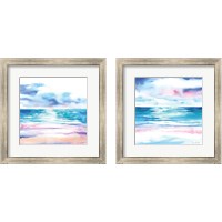 Framed 'Turquoise Sea 2 Piece Framed Art Print Set' border=