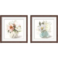 Framed 'Flowers in a Vase 2 Piece Framed Art Print Set' border=