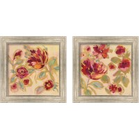Framed 'Gilded Loose Floral 2 Piece Framed Art Print Set' border=