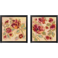 Framed 'Gilded Loose Floral 2 Piece Framed Art Print Set' border=