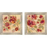 Framed 'Gilded Loose Floral 2 Piece Framed Art Print Set' border=