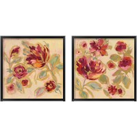 Framed 'Gilded Loose Floral 2 Piece Framed Art Print Set' border=