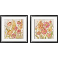 Framed 'Opalescent Floral 2 Piece Framed Art Print Set' border=