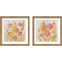 Framed 'Opalescent Floral 2 Piece Framed Art Print Set' border=