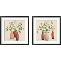 Framed 'Natural Bouquet 2 Piece Framed Art Print Set' border=