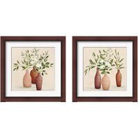 Framed 'Natural Bouquet 2 Piece Framed Art Print Set' border=