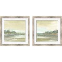 Framed 'Gold Earth 2 Piece Framed Art Print Set' border=