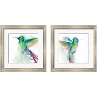 Framed 'Hummingbirds  2 Piece Framed Art Print Set' border=