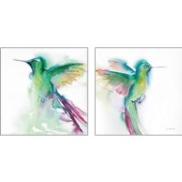 Framed 'Hummingbirds  2 Piece Art Print Set' border=