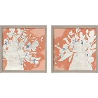 Framed 'Terracotta Flowers 2 Piece Framed Art Print Set' border=