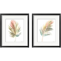 Framed 'Boho Tropical Leaf  2 Piece Framed Art Print Set' border=