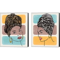 Framed 'Head Wrap 2 Piece Canvas Print Set' border=