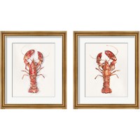 Framed 'Salty Lobster 2 Piece Framed Art Print Set' border=