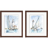 Framed 'Sailing into the Harbor 2 Piece Framed Art Print Set' border=