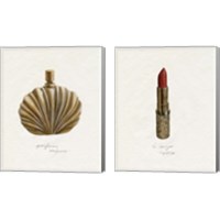 Framed 'Gilded Toiletries 2 Piece Canvas Print Set' border=