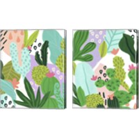 Framed 'Party Plants 2 Piece Canvas Print Set' border=