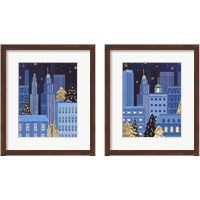 Framed 'Holiday Night 2 Piece Framed Art Print Set' border=