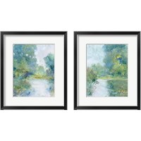 Framed 'Tranquil Stream 2 Piece Framed Art Print Set' border=