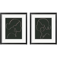 Framed 'Minimal Cameo 2 Piece Framed Art Print Set' border=