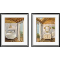 Framed 'Attic Bathroom 2 Piece Framed Art Print Set' border=