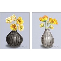 Framed 'Poppies in Vase 2 Piece Art Print Set' border=
