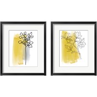 Framed 'Botanique en Gris 2 Piece Framed Art Print Set' border=