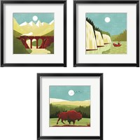 Framed 'Great Outdoors 3 Piece Framed Art Print Set' border=