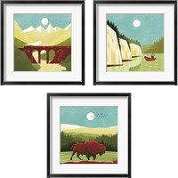 Framed 'Great Outdoors 3 Piece Framed Art Print Set' border=