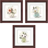 Framed 'Flowers in a Vase 3 Piece Framed Art Print Set' border=