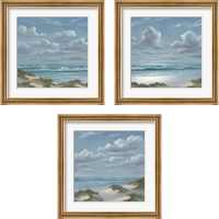 Framed 'Shoreline  3 Piece Framed Art Print Set' border=