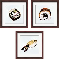 Framed 'Sushi Style 3 Piece Framed Art Print Set' border=