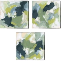 Framed 'Emerald Storm 3 Piece Canvas Print Set' border=