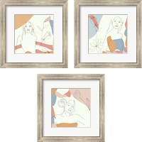 Framed 'Floral Fantasies 3 Piece Framed Art Print Set' border=