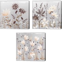 Framed 'Soft Nature Cream 3 Piece Canvas Print Set' border=