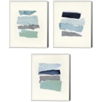 Framed 'Seaside Color Study 3 Piece Canvas Print Set' border=