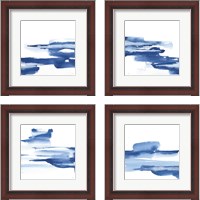 Framed 'Classic Blue 4 Piece Framed Art Print Set' border=