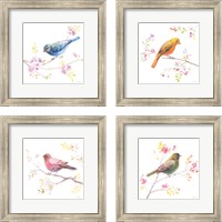 Framed 'Flight Friends 4 Piece Framed Art Print Set' border=