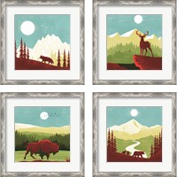 Framed 'Great Outdoors 4 Piece Framed Art Print Set' border=