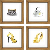 Framed 'Glitz and Glam 4 Piece Framed Art Print Set' border=