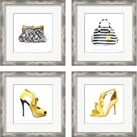 Framed 'Glitz and Glam 4 Piece Framed Art Print Set' border=