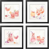 Framed 'Classy Cocktails 4 Piece Framed Art Print Set' border=