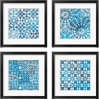 Framed 'Blue My Mind 4 Piece Framed Art Print Set' border=