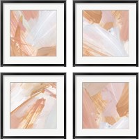 Framed 'Pink Vanilla 4 Piece Framed Art Print Set' border=