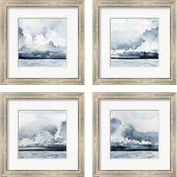 Framed 'Passing Rain Storm 4 Piece Framed Art Print Set' border=