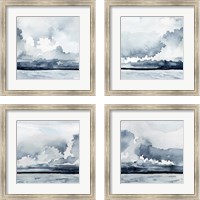 Framed 'Passing Rain Storm 4 Piece Framed Art Print Set' border=