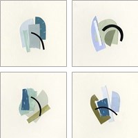 Framed 'Bits & Pieces 4 Piece Art Print Set' border=